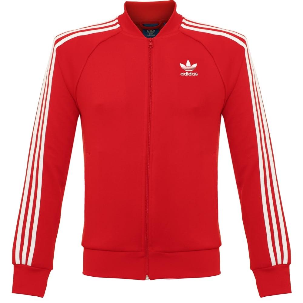 Lyst - Adidas Originals Superstar Red Track Jacket Ay7062 in Black for Men