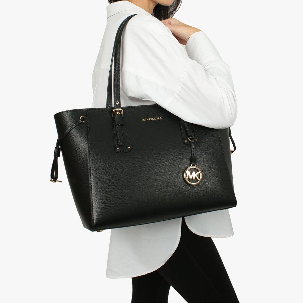 michael kors black saffiano leather tote