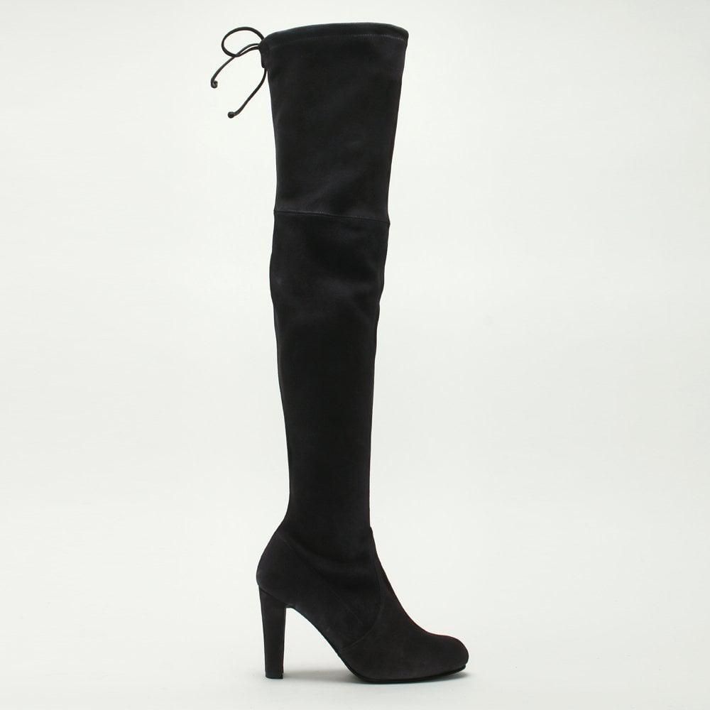 Lyst - Stuart Weitzman Highland Grey Suede Over The Knee Boots in Gray