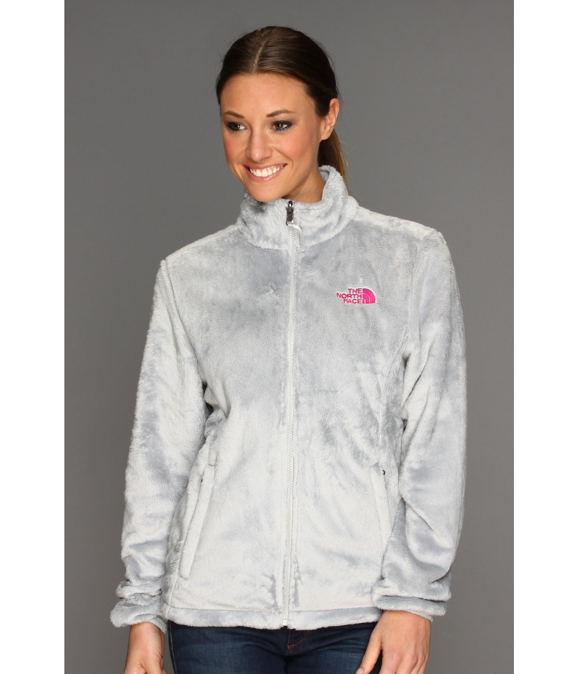 north face osito jacket grey