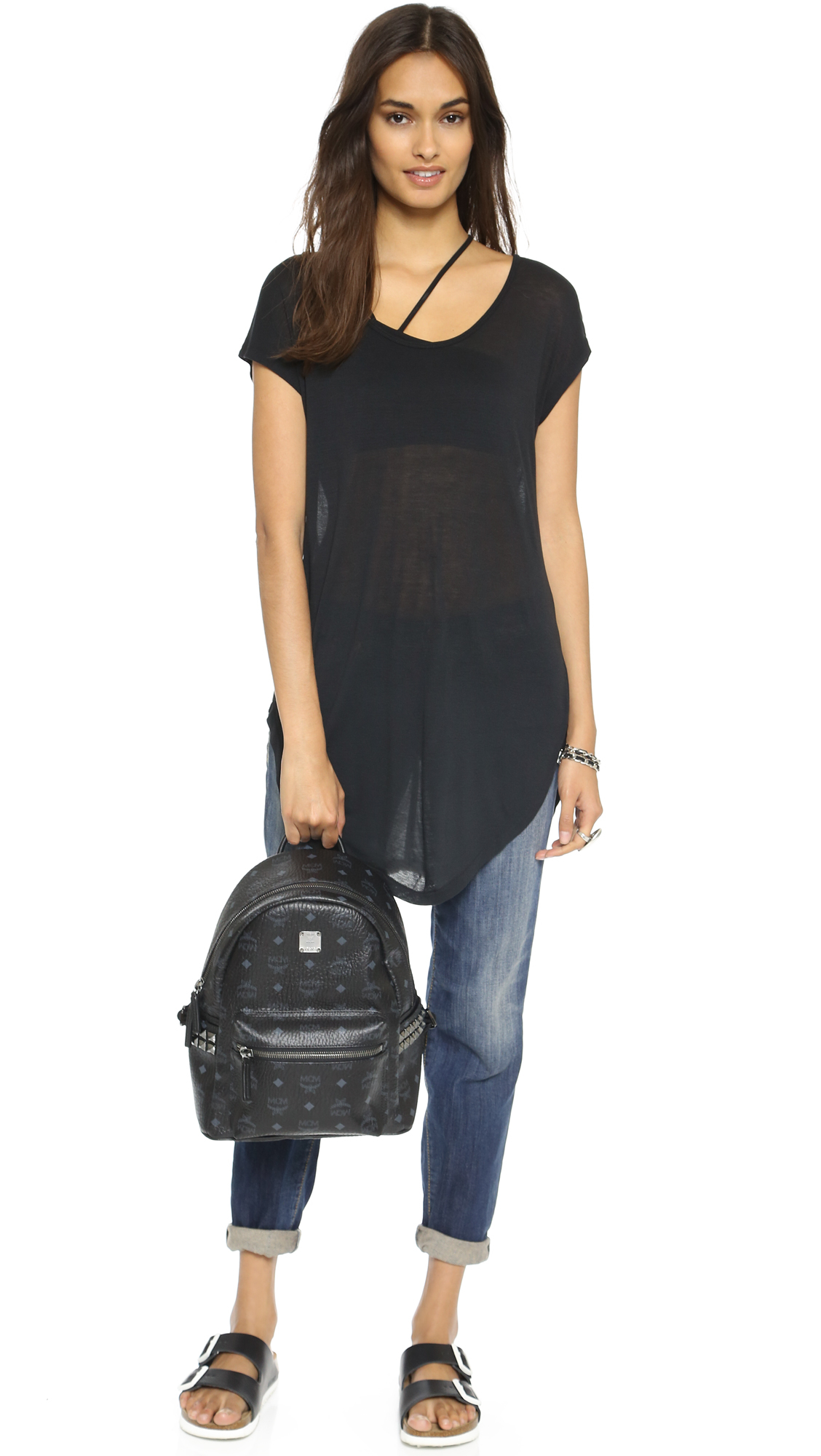 SALE MCM Small Stark Backpack BLACK 