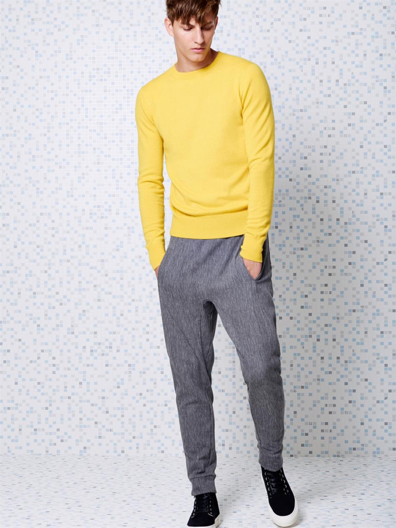 Raey Classic CrewNeck Cashmere Sweater in Yellow for Men Lyst