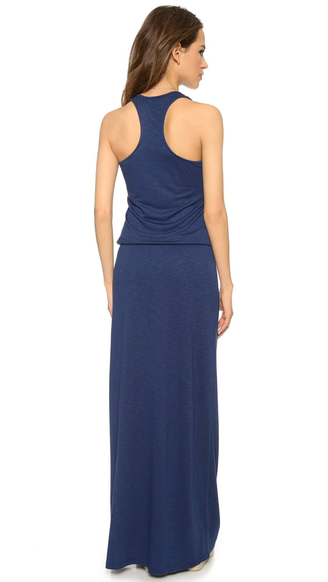 Lyst Lanston Racer Back Maxi Dress In Blue