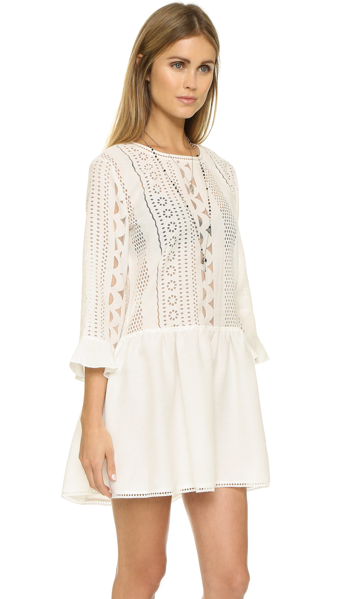 Lyst - Anine Bing Lace Dress - White in White