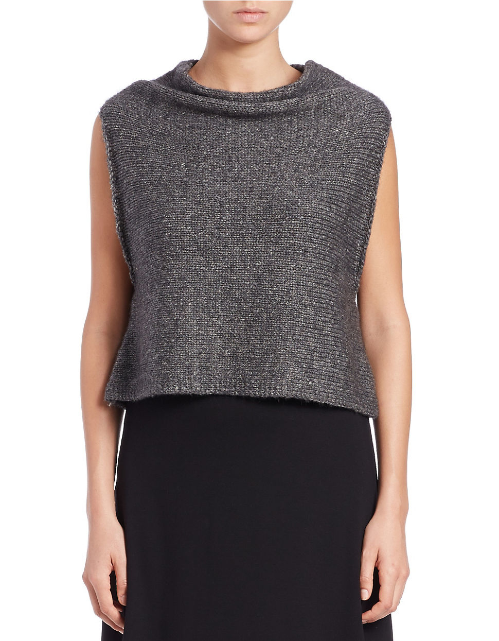 Lyst - Eileen fisher Wool, Alpaca And Silk Funnelneck Sweater in Gray