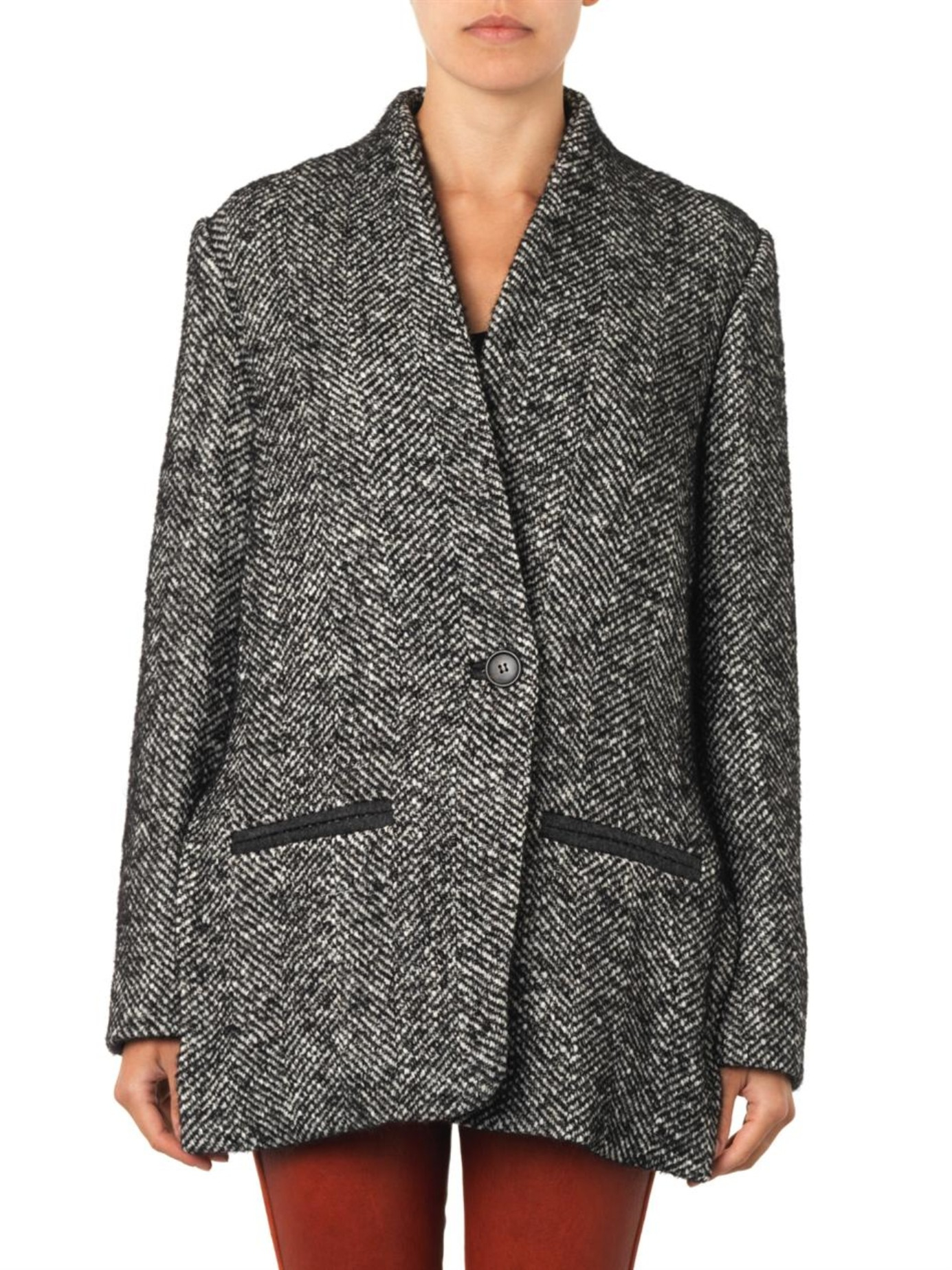 Lyst - Étoile Isabel Marant Dever Wool-blend Coat in Gray