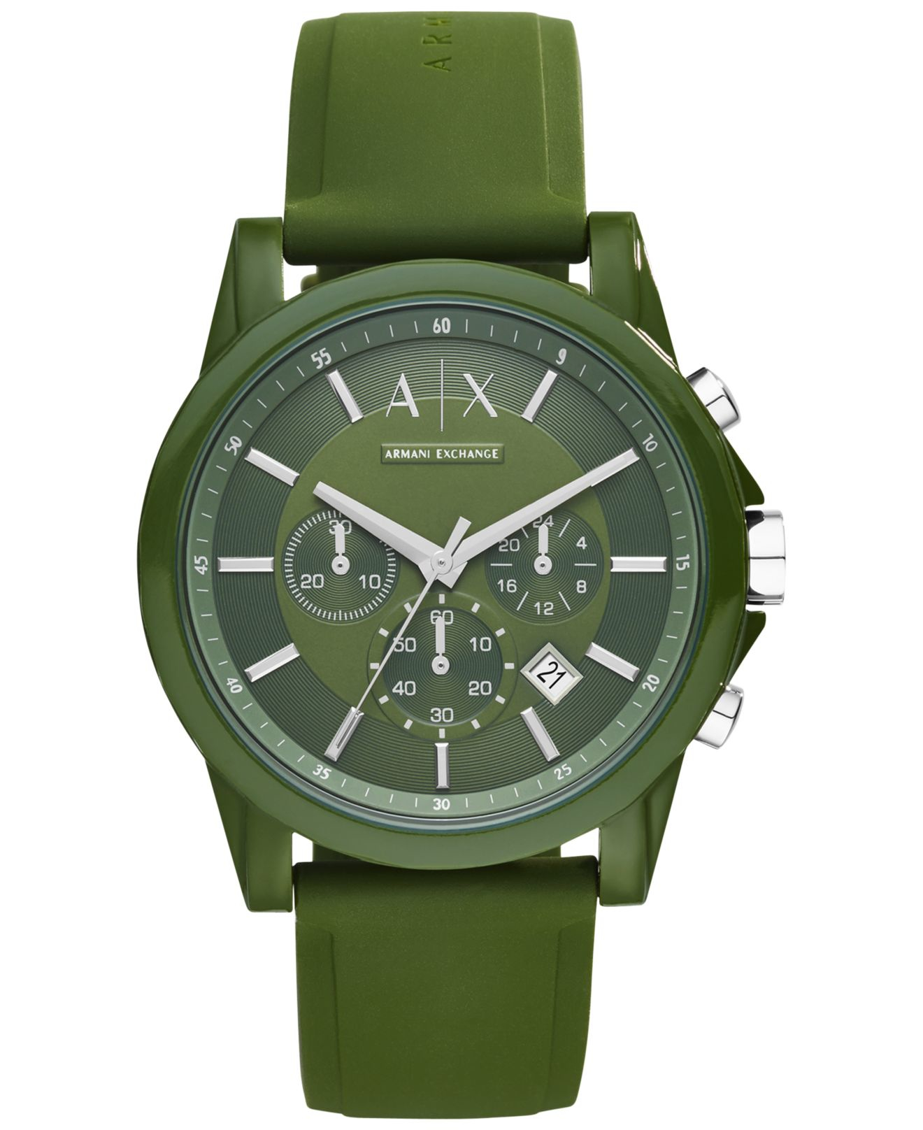 armani green watch