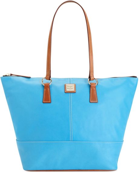 Dooney & Bourke Lambskin Tobi Tote in Blue (AEGEAN BLUE) | Lyst