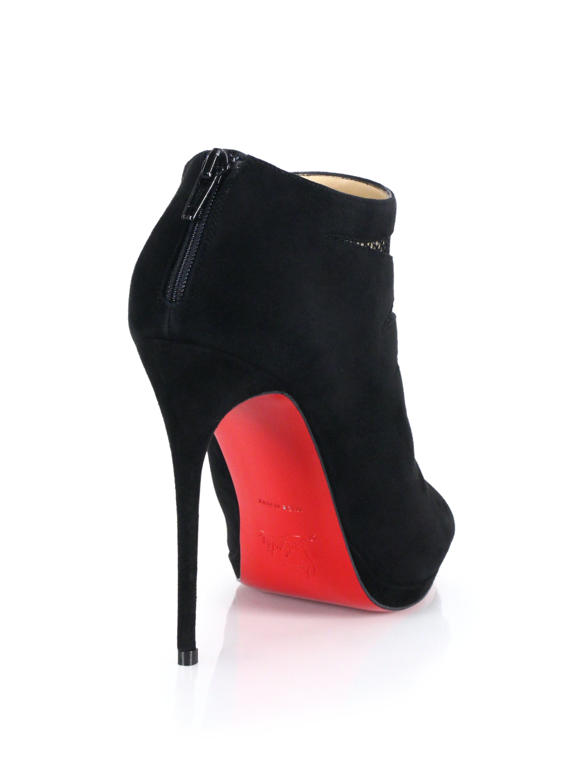 christian louboutin copy shoes - christian louboutin spike leather open toe boots