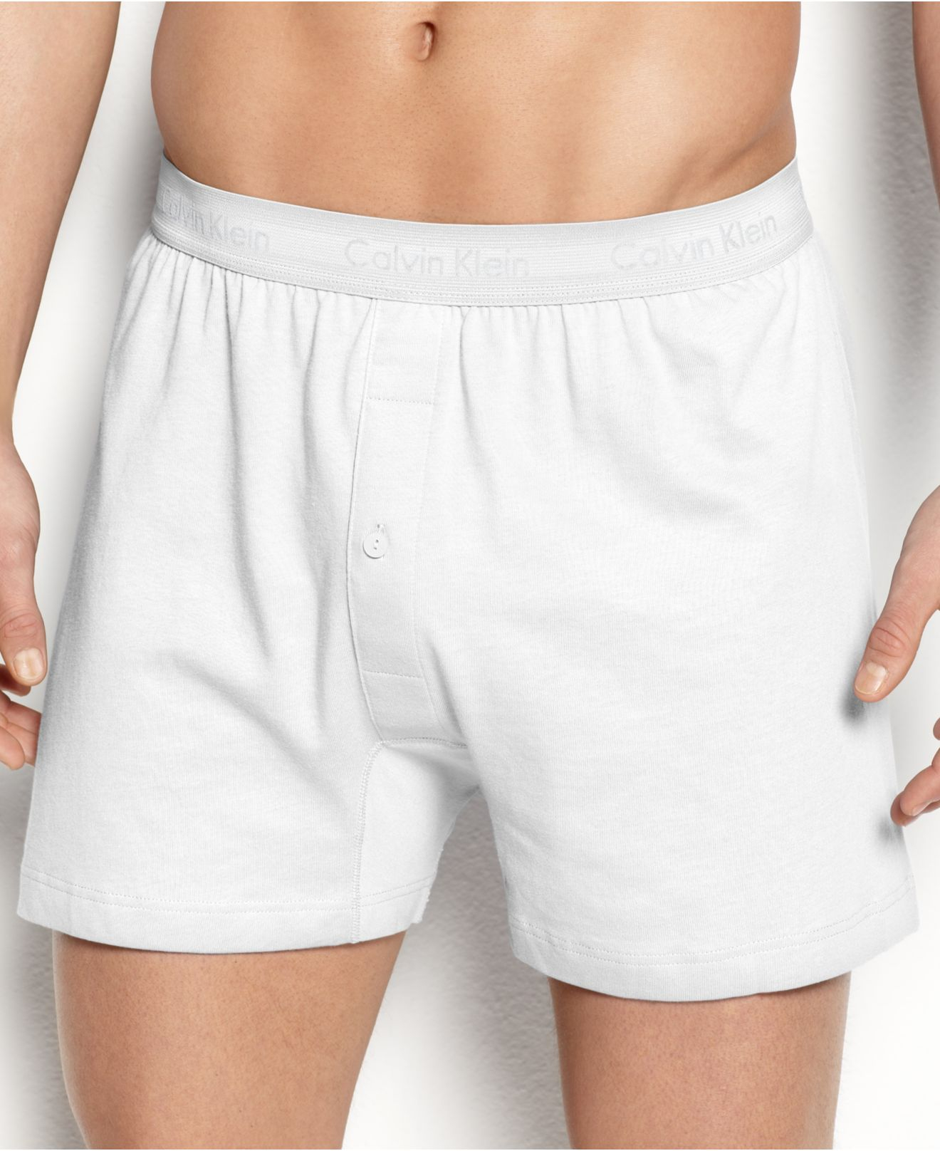 Lyst Calvin Klein Celebrity Basic Knit Boxer 3 Pack In White For Men 