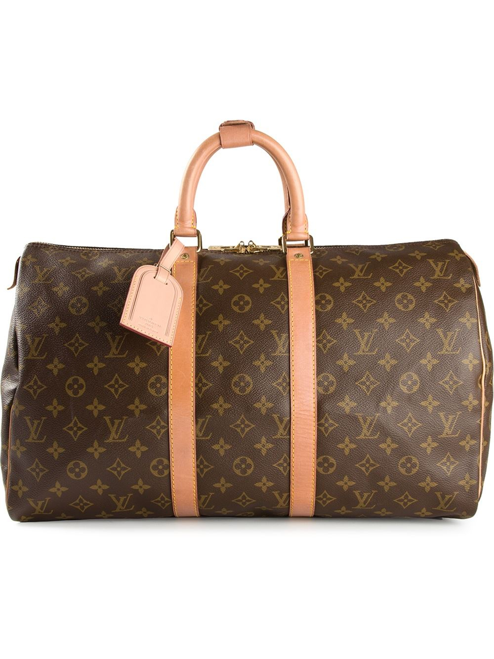 Lyst - Louis Vuitton &#39;Keep All 45&#39; Bowling Bag in Brown