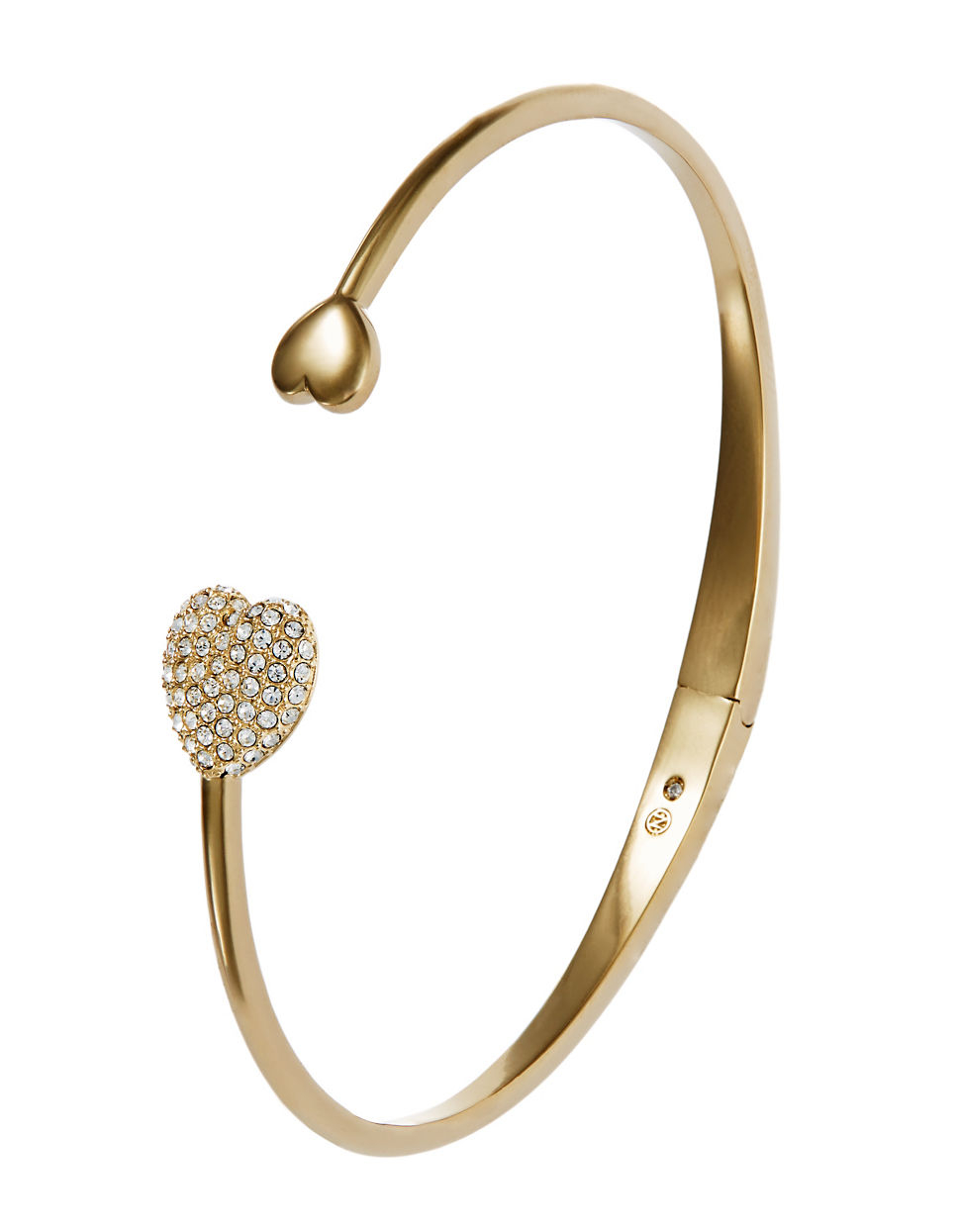 Lyst Nadri Rhinestone Heart Cuff Bracelet In Metallic Gallery