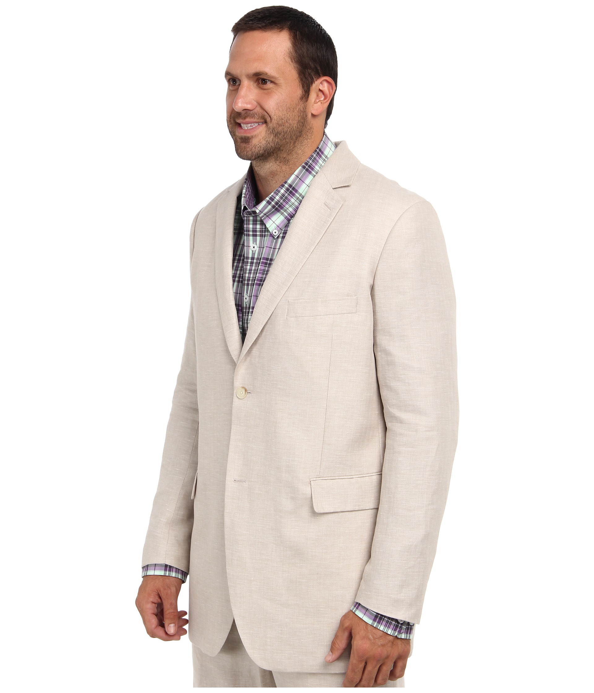 Lyst - Perry Ellis Big and Tall Linen Suit Jacket in White for Men