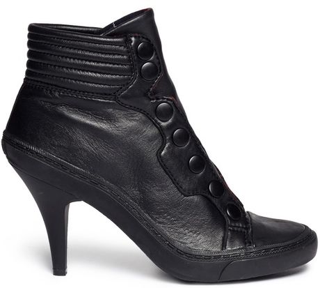 Ash 'Patchouli' High Heel Sneaker Boots in Black | Lyst