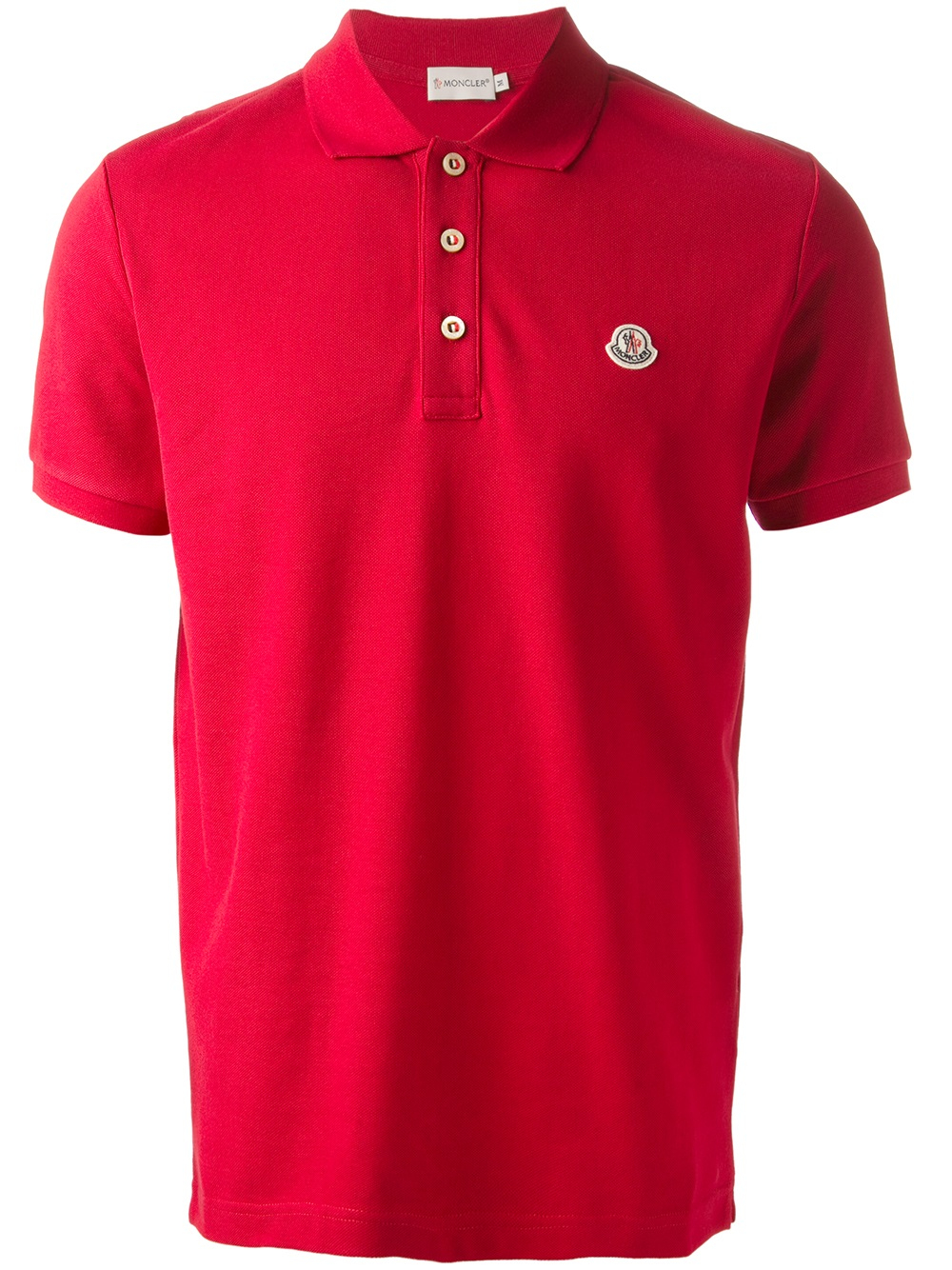 Moncler Classic Polo Shirt in Red for Men | Lyst