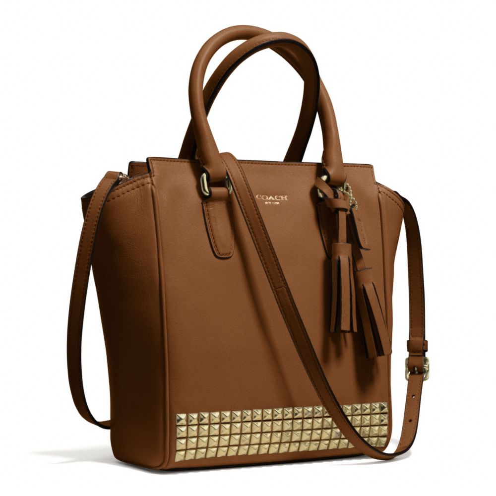 Coach Legacy Mini Tanner Crossbody in Studded Leather in Brown | Lyst