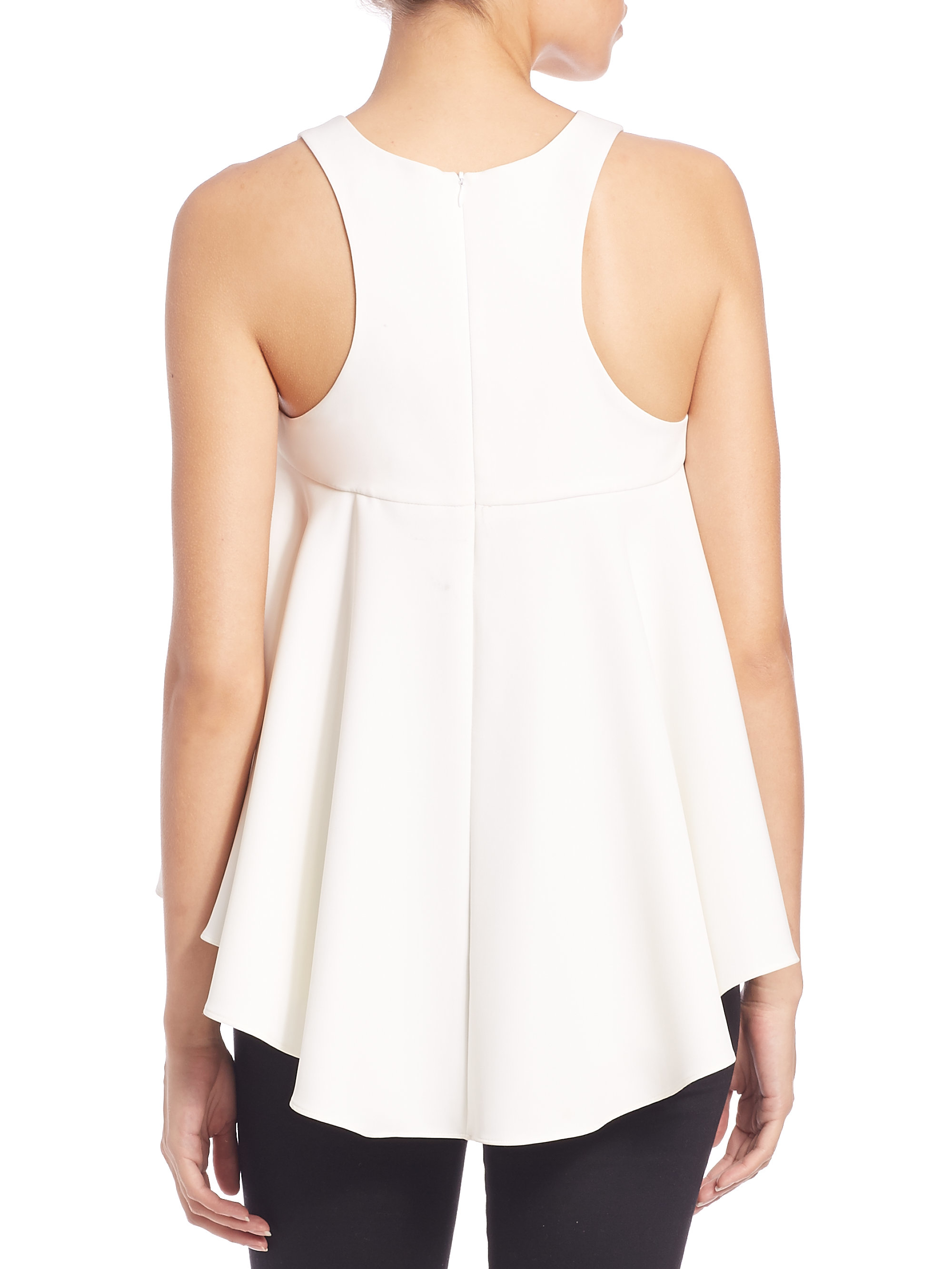 Lyst Milly Trapeze Top in White