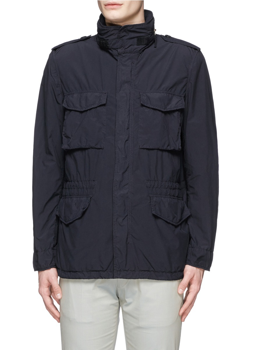 Lyst Aspesi '65 Replica' Garment Dyed Field Jacket in Black for Men