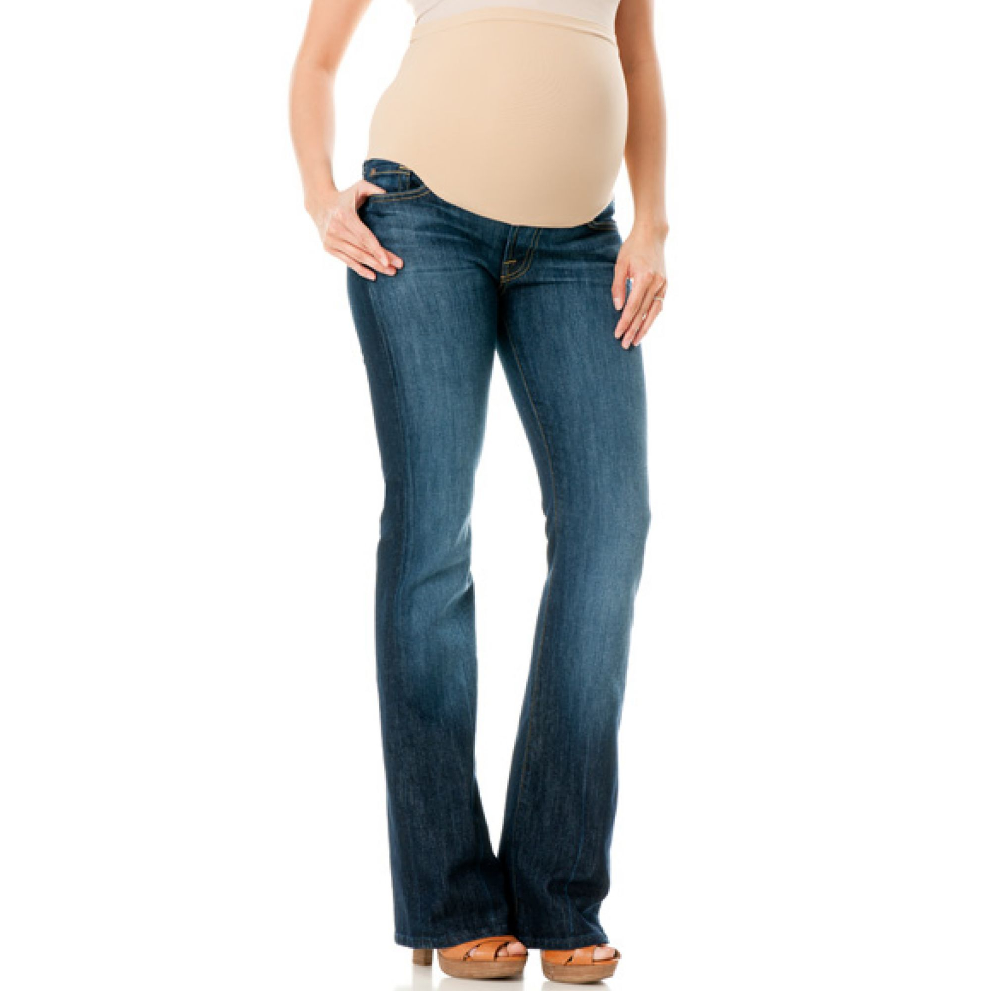 7 for all mankind A Petite Bootcut Maternity Jeans New York Dark Wash ...