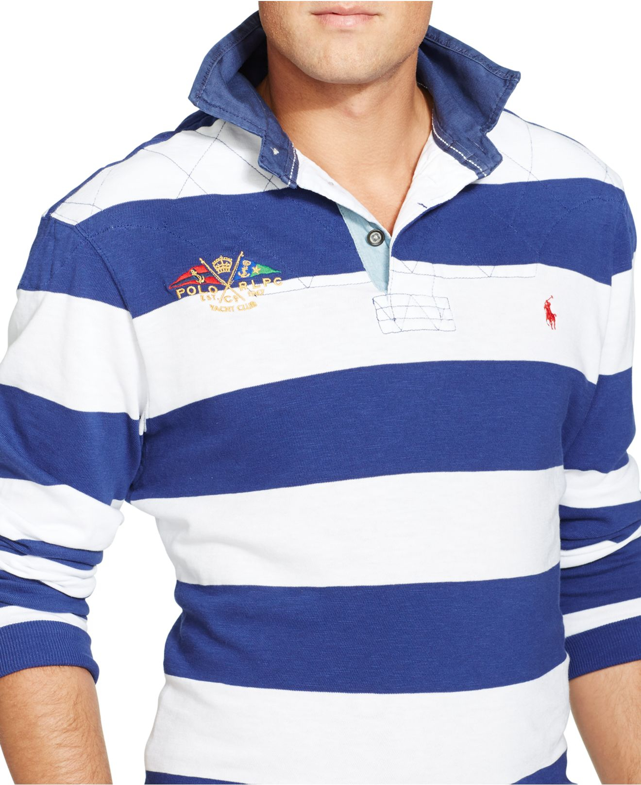 Lyst - Polo Ralph Lauren Big And Tall Varsity Jersey Rugby Shirt in ...