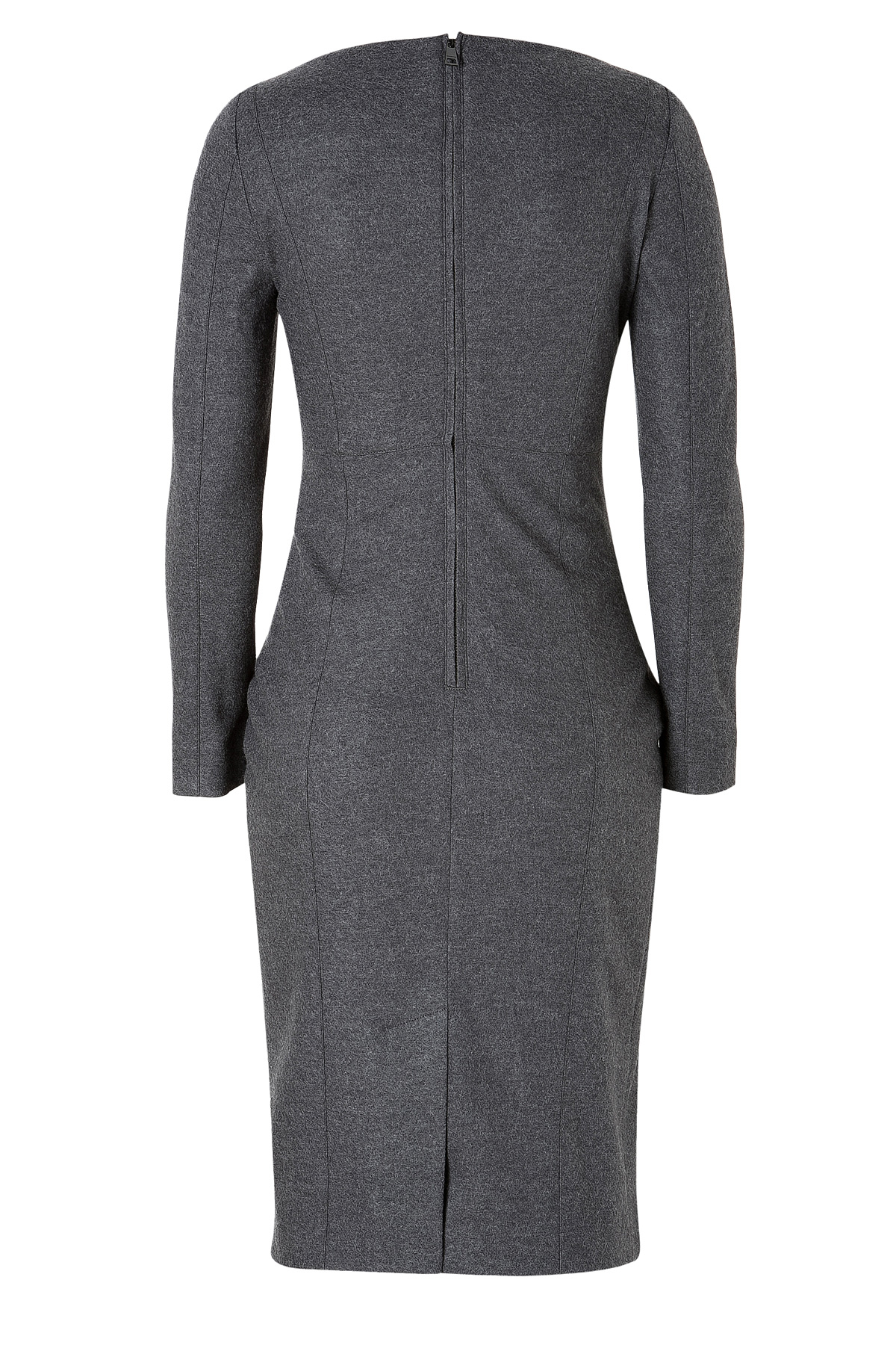 Lyst - Burberry Wool Darcey Dress in Heather Grey in Gray
