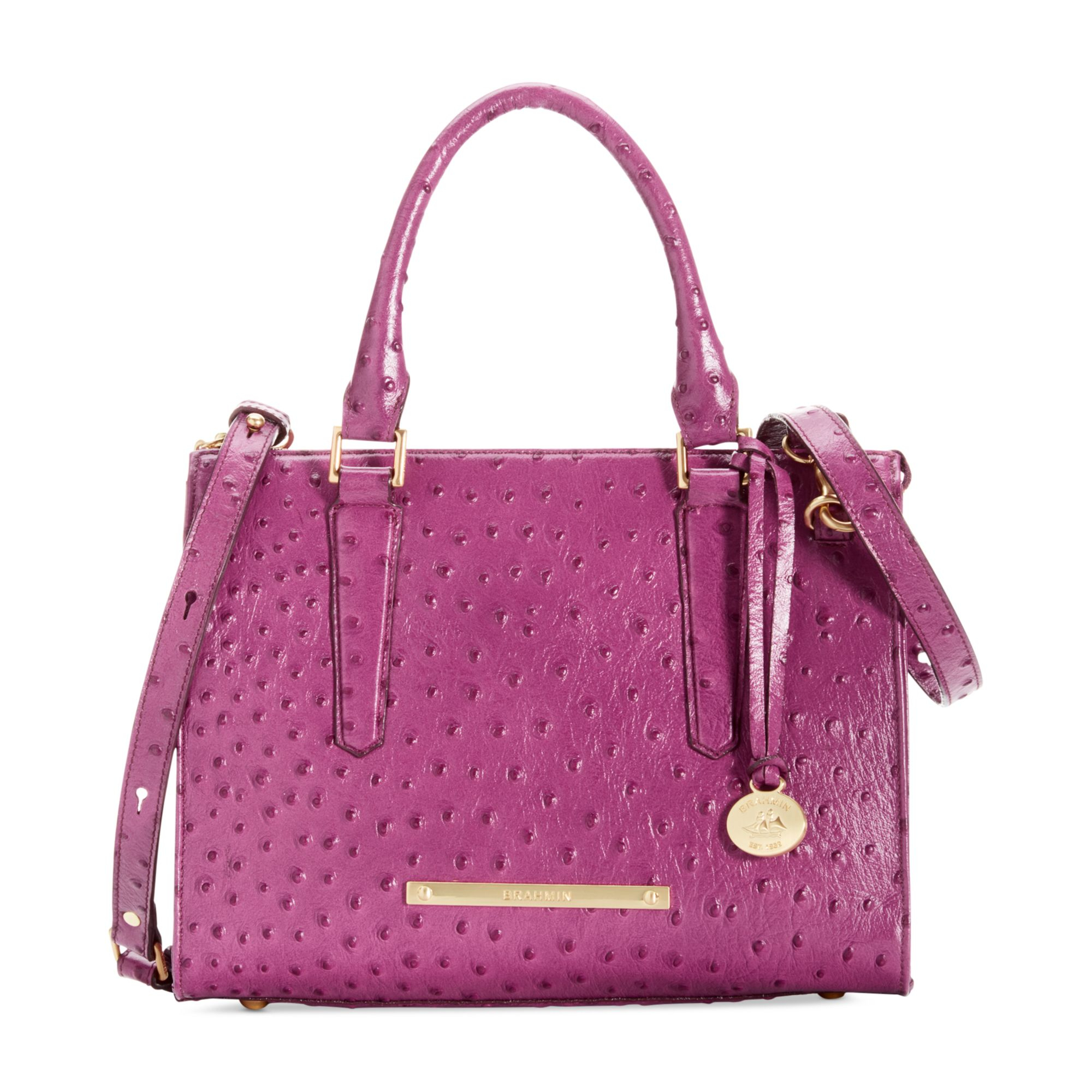 Brahmin Anywhere Convertible Satchel in Purple (Fig) | Lyst