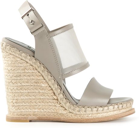 Balenciaga Wedge Sandals in Gray (grey) | Lyst