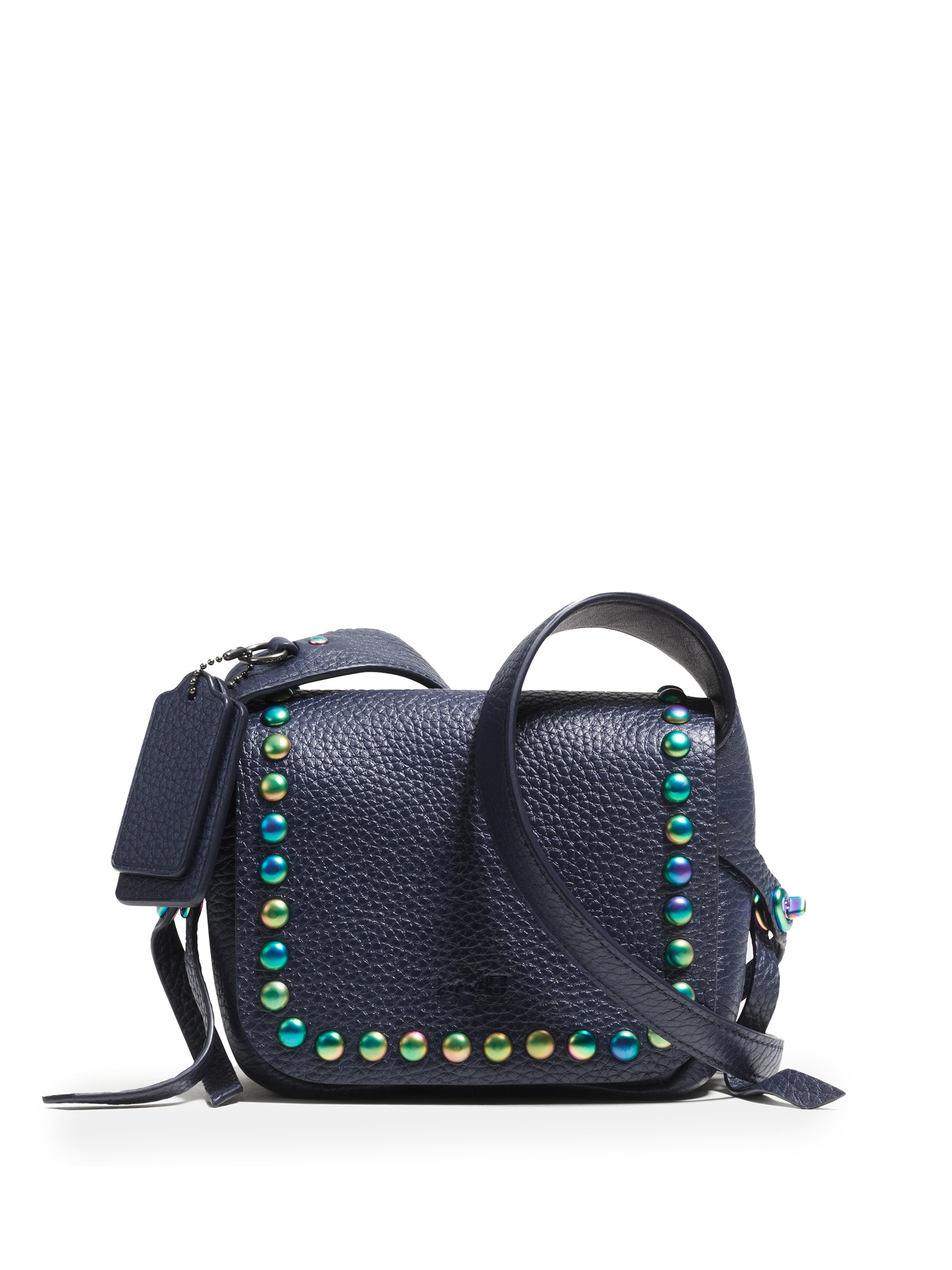 Lyst Coach Dakotah 14 Studded Leather Crossbody Bag In Blue Gallery