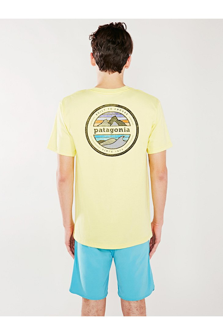 patagonia yellow tshirt