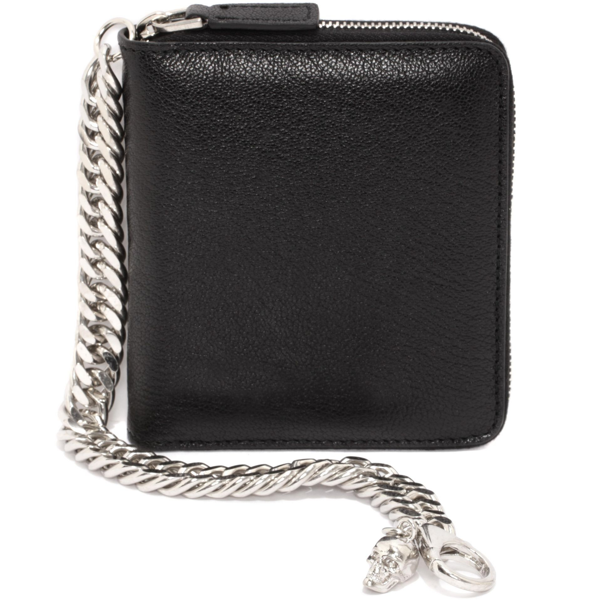 Lyst - Alexander McQueen Leather Chain Wallet in Black