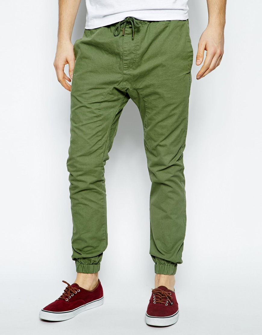 Native Youth Chino Jogger in Green for Men - Lyst