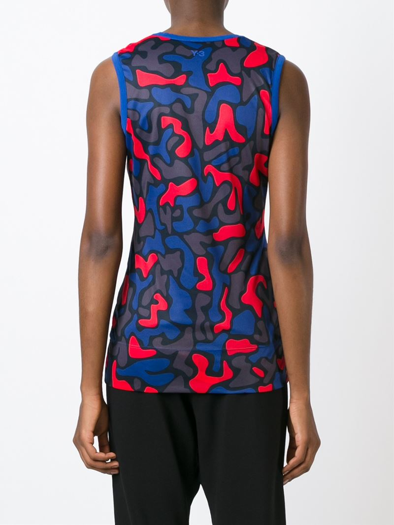 Lyst - Y-3 Reversible Camouflage Tank Top in Blue