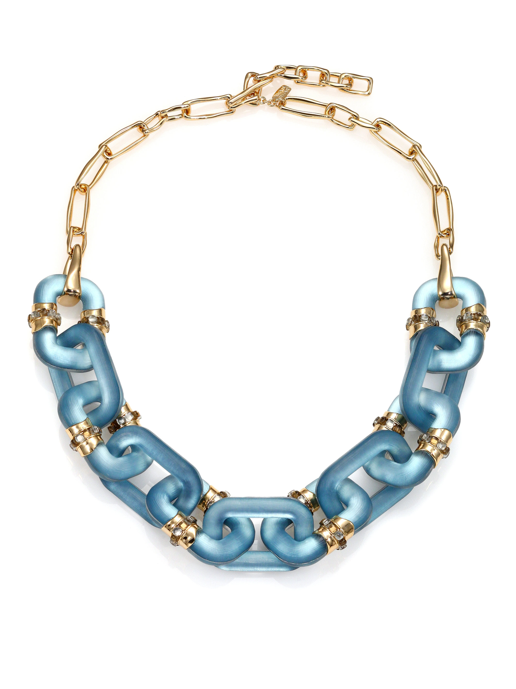 Alexis bittar Sport Deco Lucite Link Necklace in Blue | Lyst