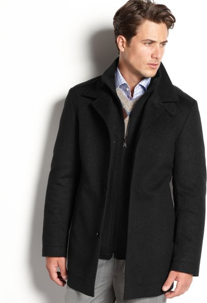 Hugo Boss Boss Coxtan Wool-Cashmere Coat in Black for Men | Lyst
