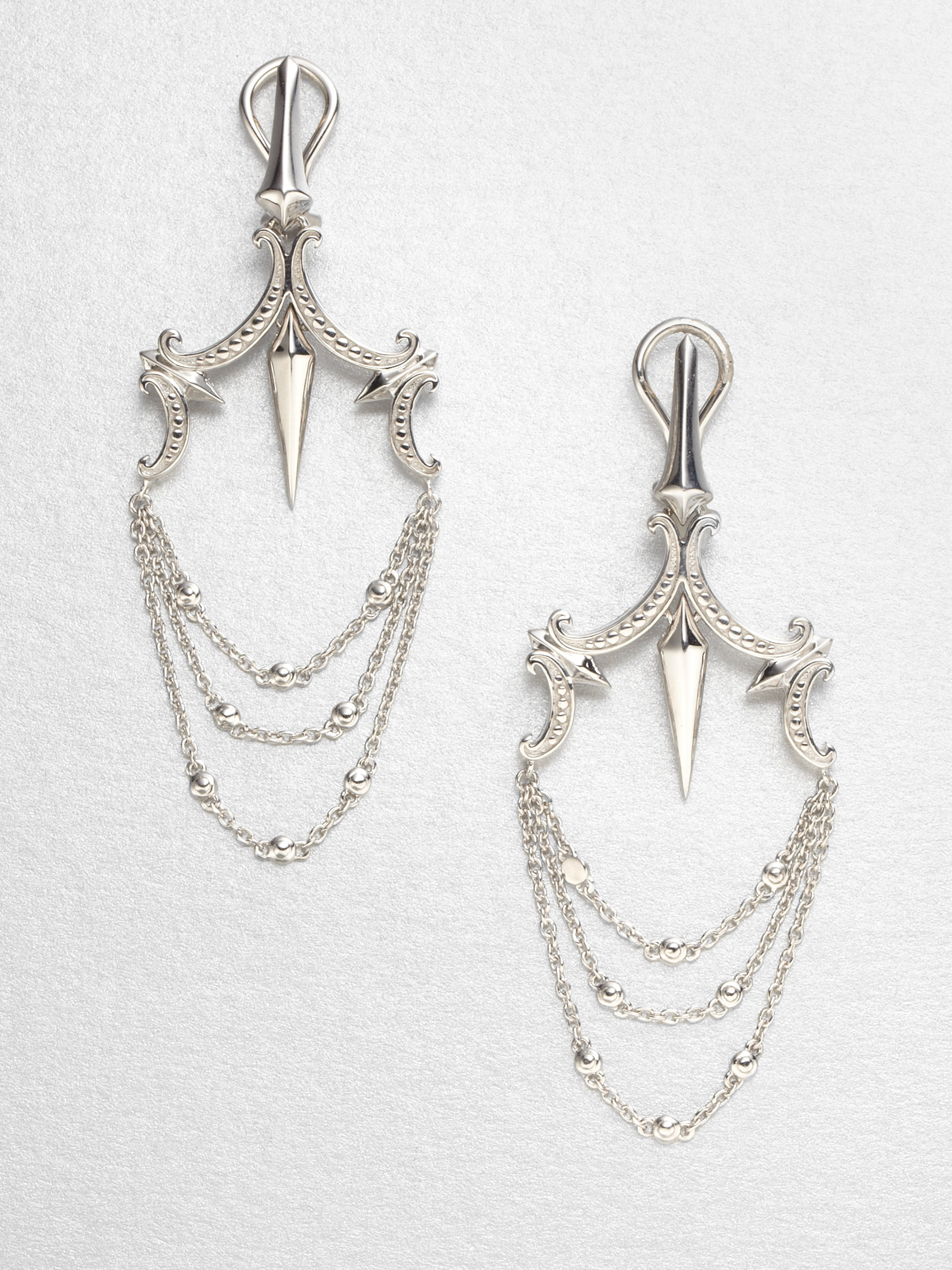 Lyst Stephen Webster Sterling Silver Chandelier Earrings In Metallic Gallery