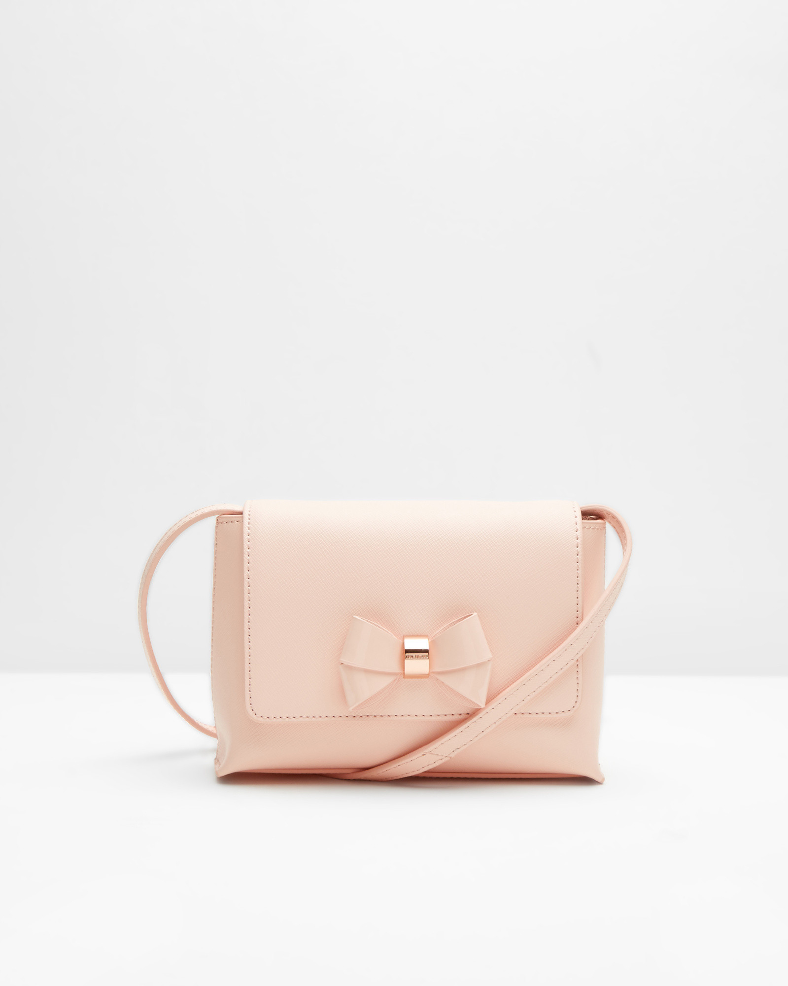 Ted Baker Bow Detail Leather Crossbody Bag in Pink - Lyst