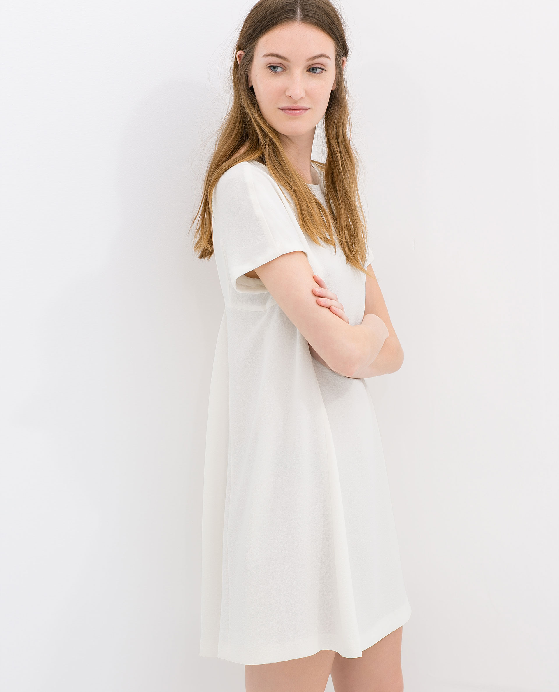 zara white dress with bow