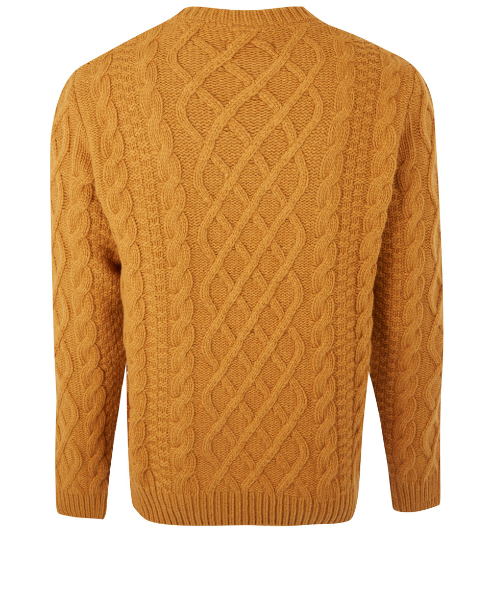mens orange wool jumper