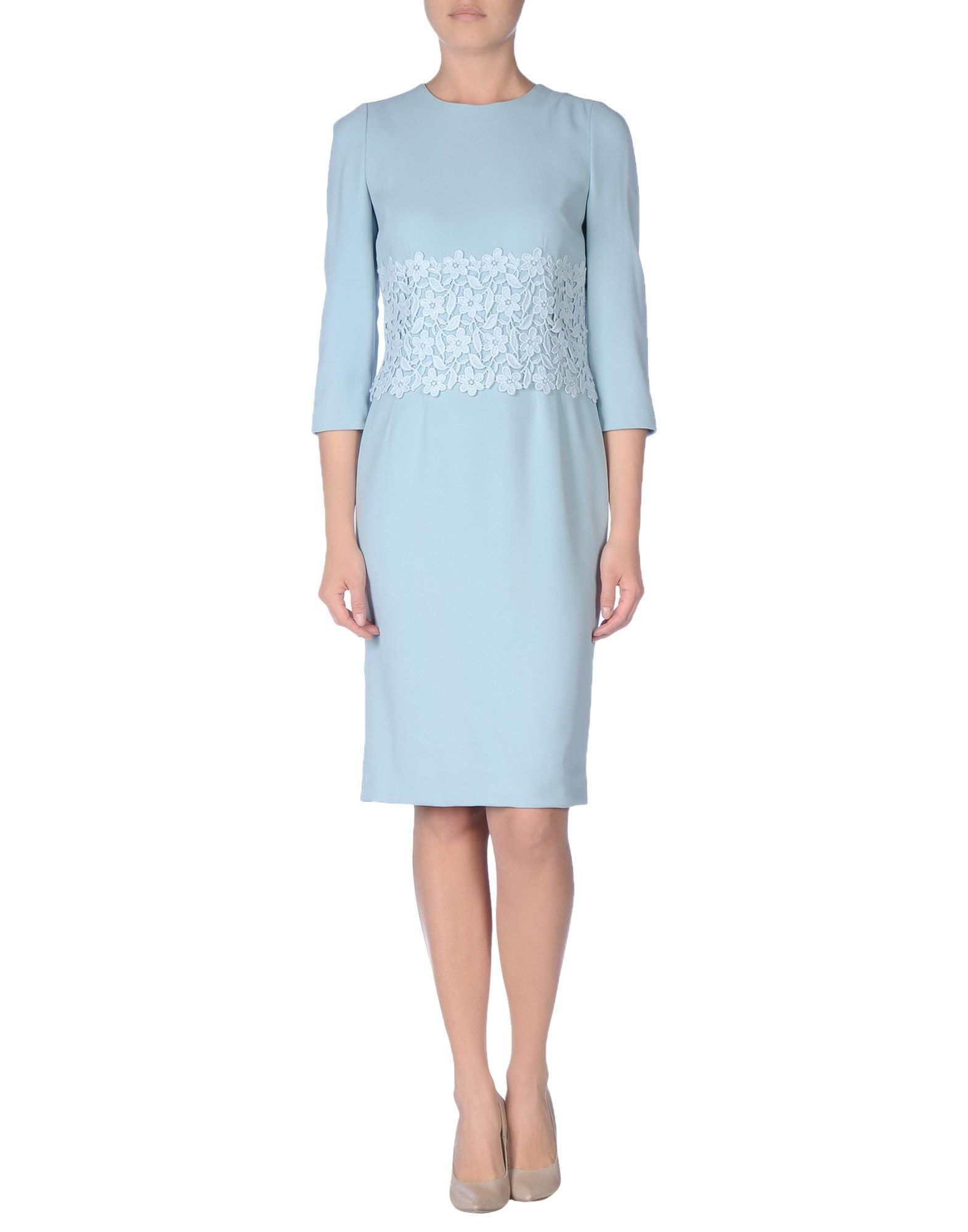 Dolce & gabbana Knee-length Dress in Blue (Sky blue) | Lyst
