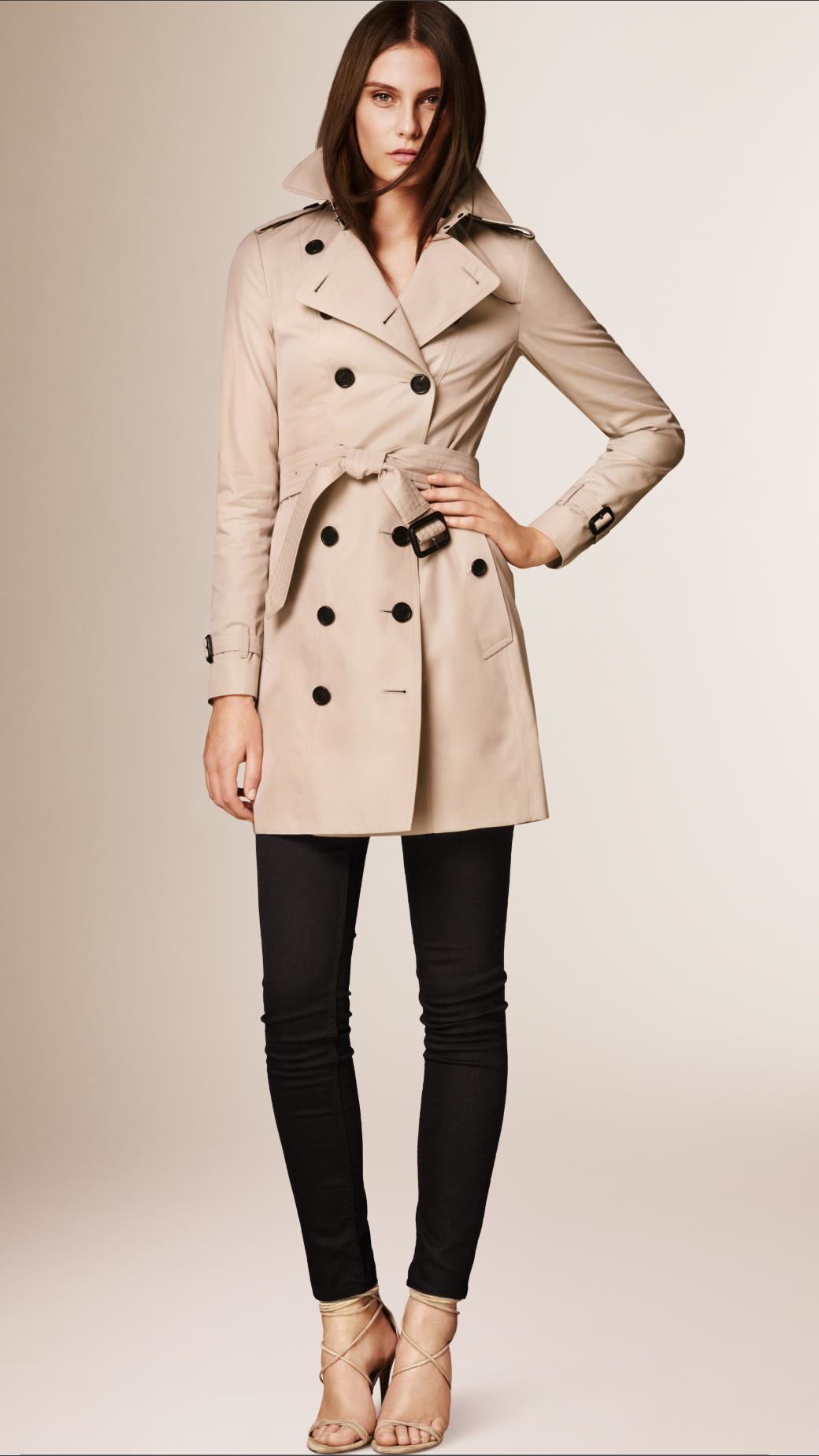Burberry The Sandringham - Mid-length Heritage Trench Coat in Natural ...