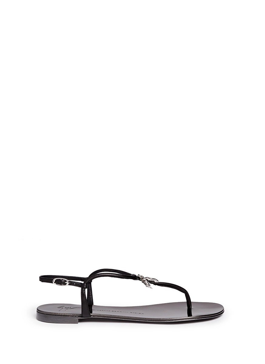 Giuseppe Zanotti Dangling Fish Sandals in Black | Lyst