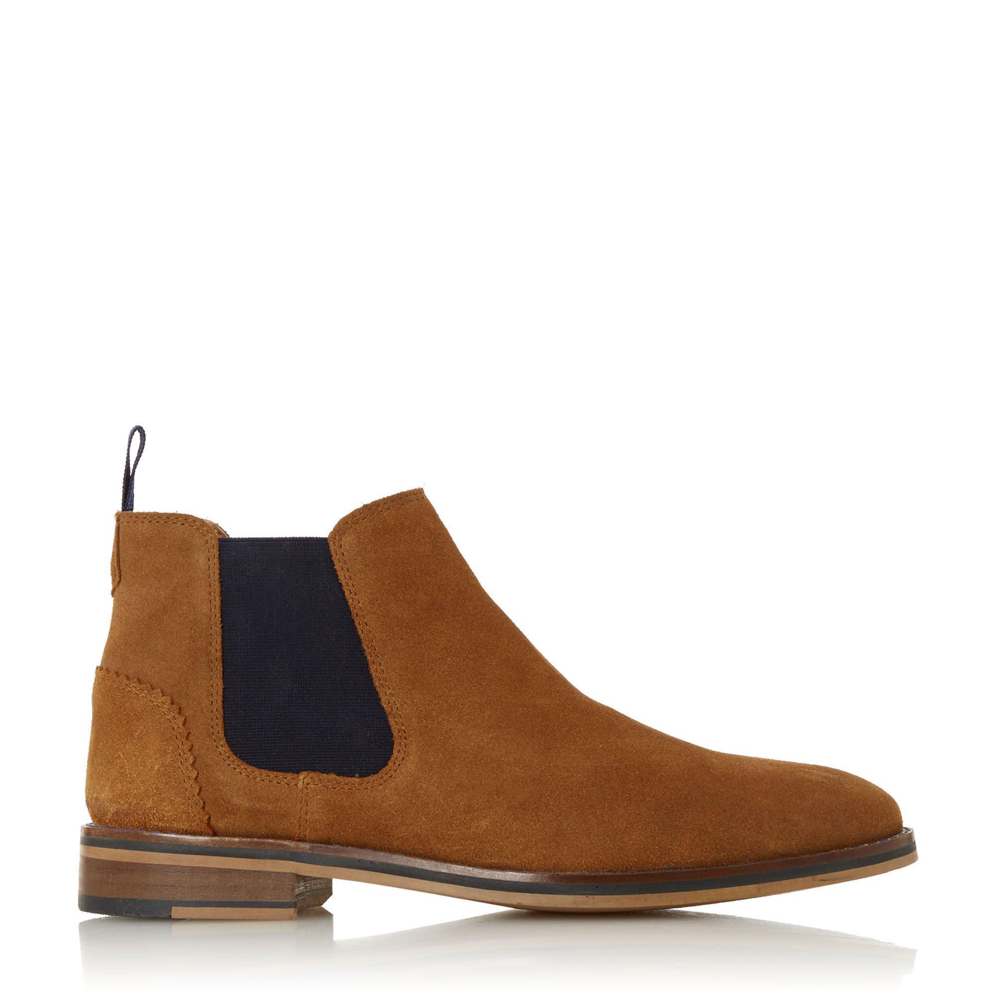 Dune Mens Merlin H Suede Chelsea Boots In Tan Brown For Men Lyst