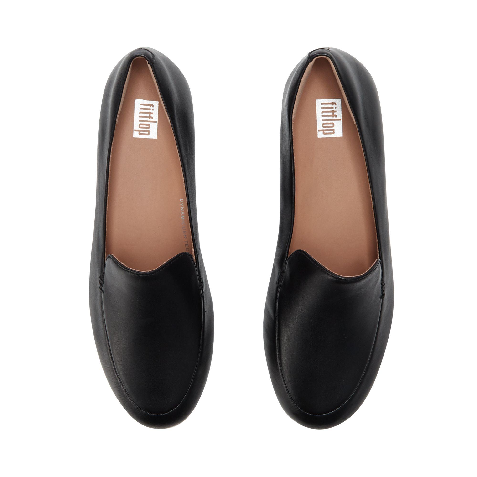 Fitflop Leather 'lena' Loafers in Black - Lyst