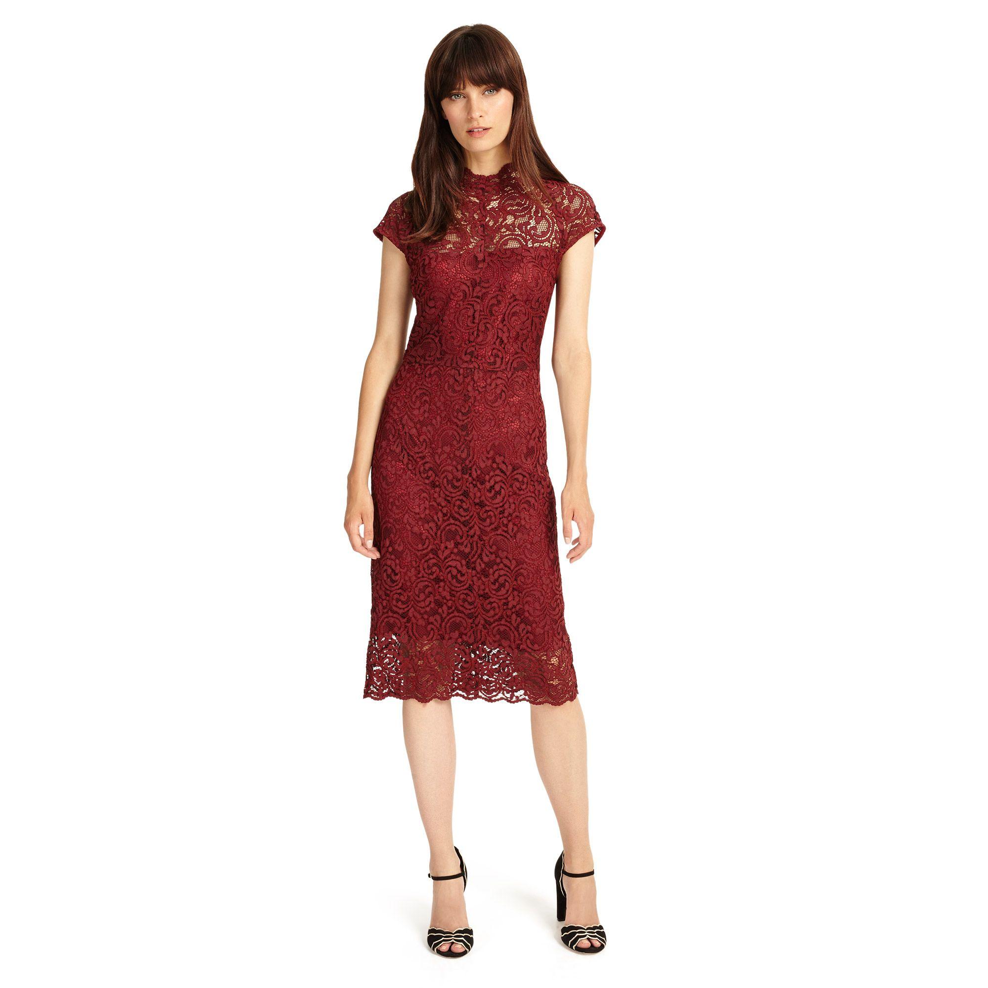 Phase Eight Becky Lace Dress in Dark Red (Red) - Lyst