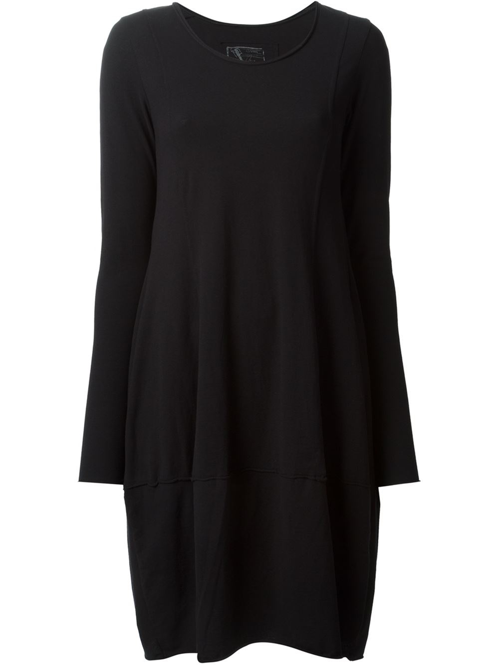 Lyst Rundholz Flared Long  Sleeve  T  Shirt  Dress  in Black 