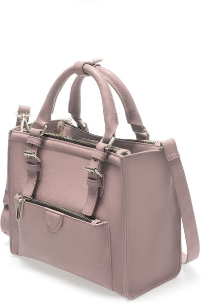 Zara Mini City Bag with Zip Details in Pink (Light pink) | Lyst