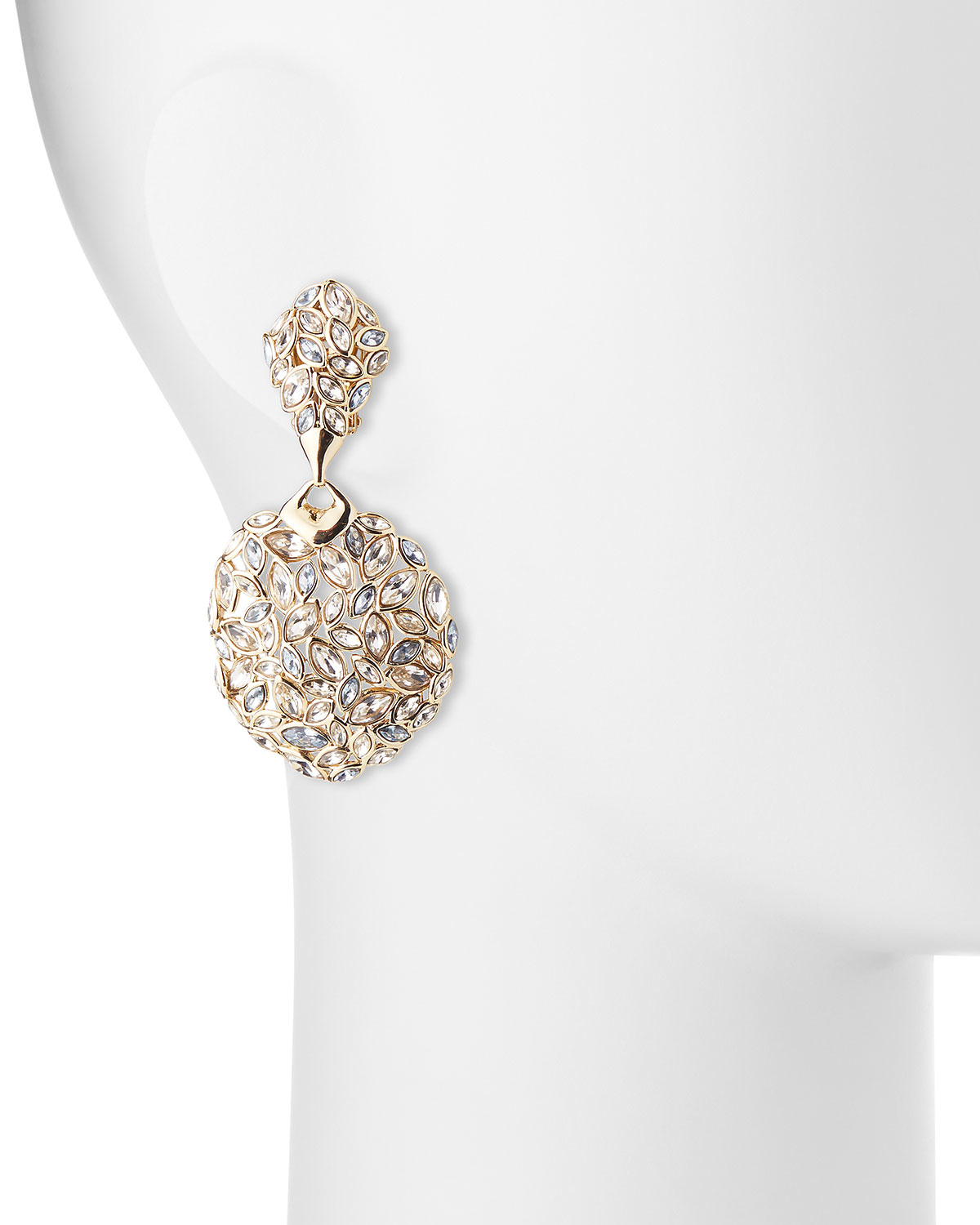 Lyst Alexis Bittar Marquise Crystal Encrusted Clip Drop Earrings Gallery