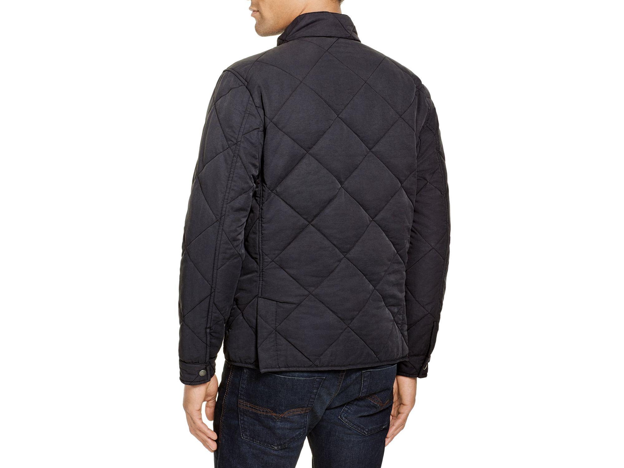 The men's store at bloomingdale's Quilted Jacket in Black for Men | Lyst