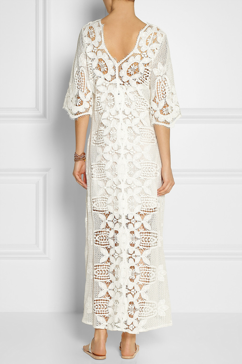 Lyst Miguelina Catherine Crocheted Cotton Lace Kaftan In White 1885