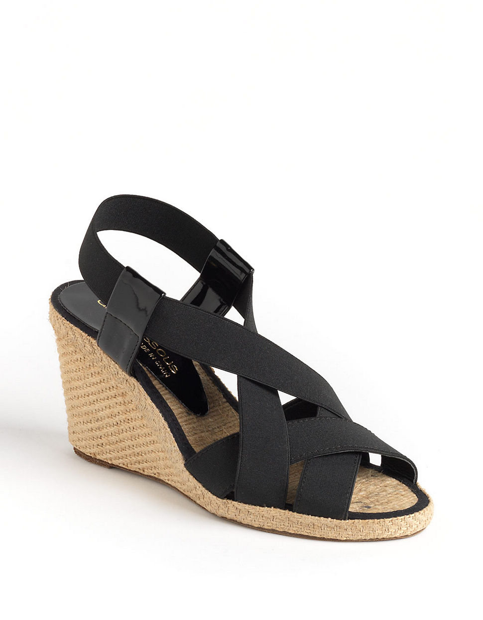 Andre assous Josie Espadrille Sandals in Black | Lyst